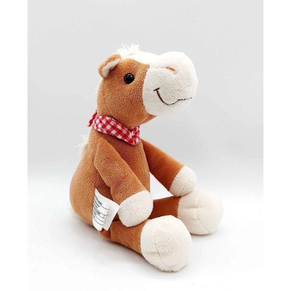 Ferrero KINDER Surprise Plush 11” Stuffed 2017 Horse w/ Gingham Bandana